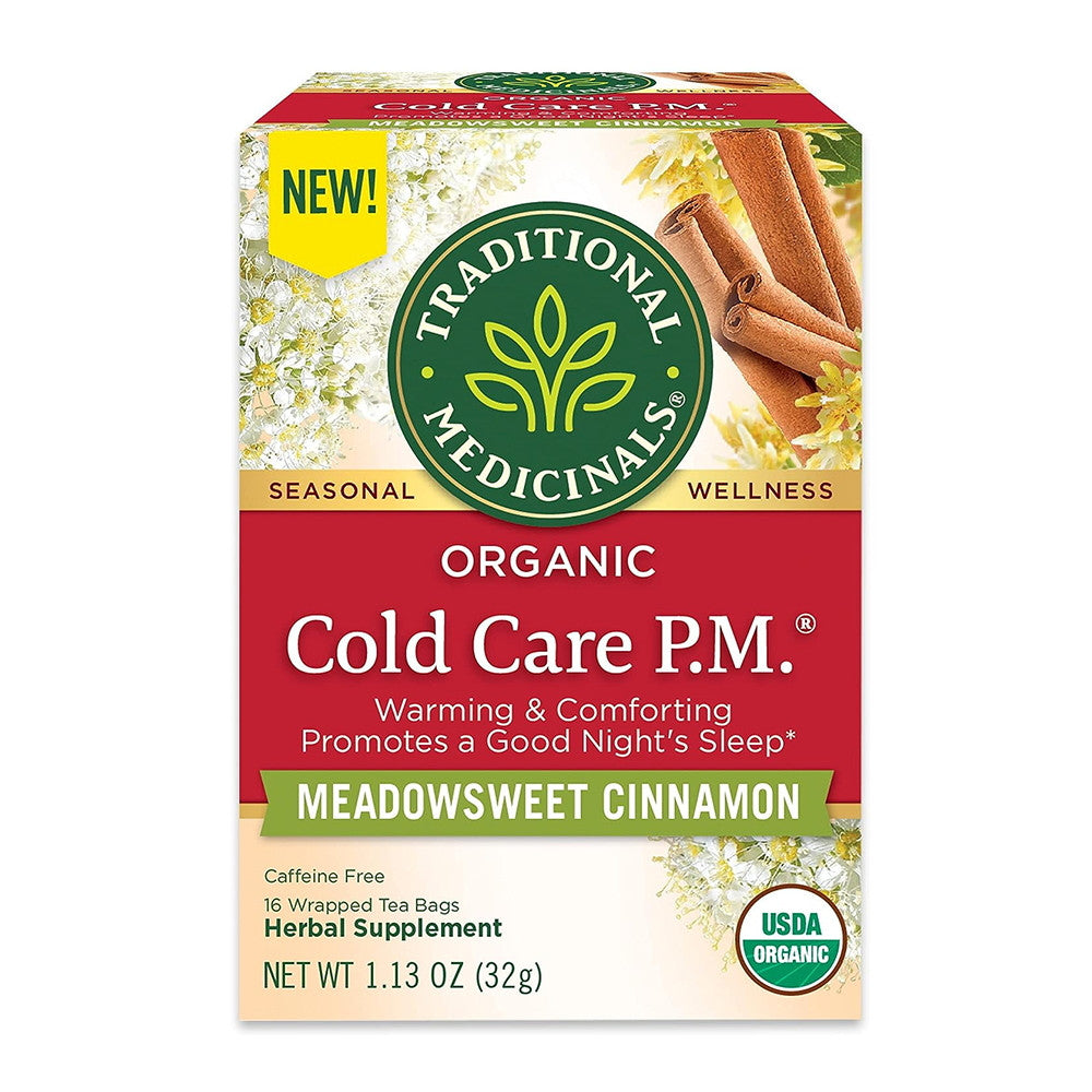 Traditional Medicinals Organic Cold Care PM Herbal Tea Bags, 16Count, 1.13 Oz